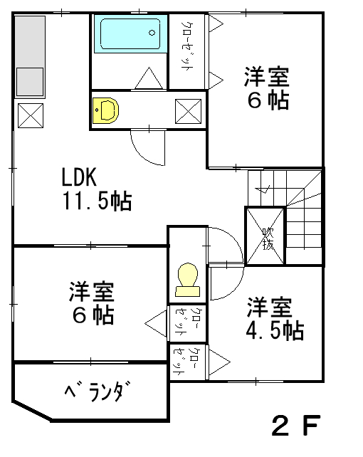 プリムローズ A棟3の間取り