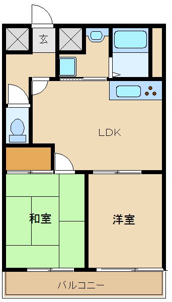 尼崎市宮内町のマンションの間取り