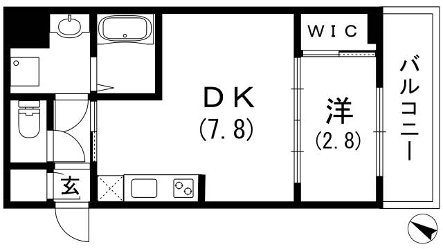 アドバンス三宮ラシュレの間取り