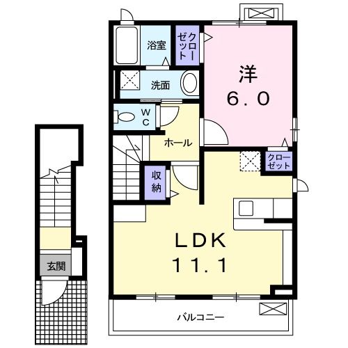 結城市大字結城のアパートの間取り