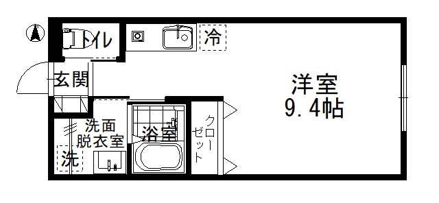 金沢市横川のアパートの間取り