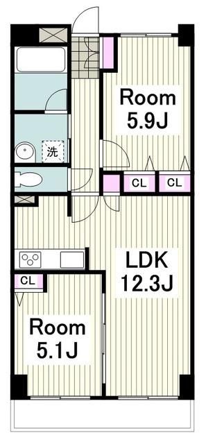 横浜市戸塚区平戸のマンションの間取り