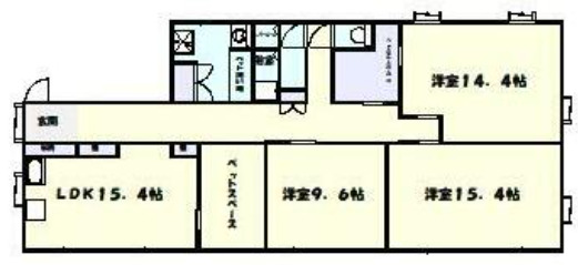 大和市渋谷のマンションの間取り