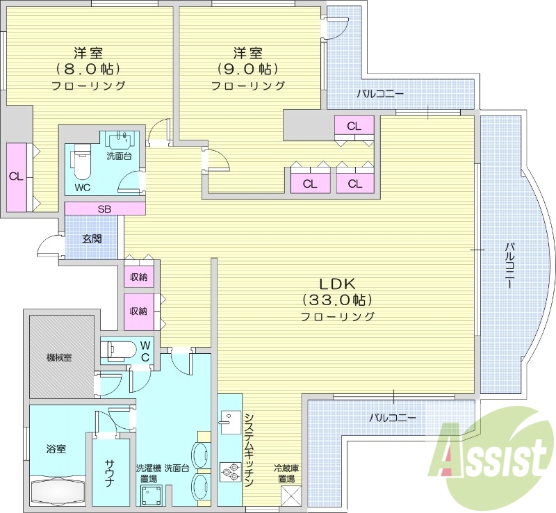 フォルレーベン円山の間取り