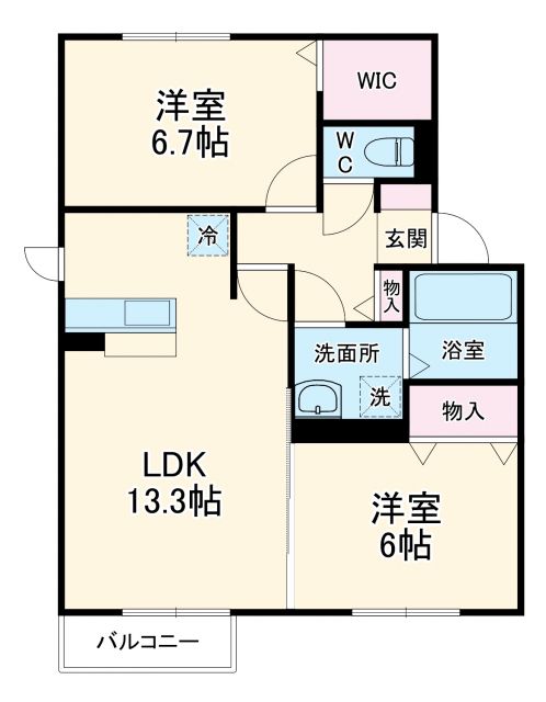 千葉県柏市酒井根５（アパート）の賃貸物件の間取り
