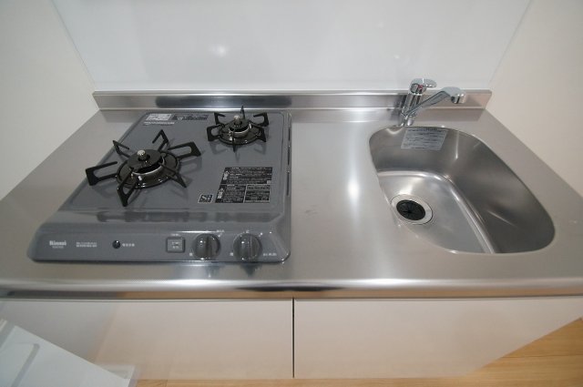 キッチン　ガスコンロ2口付のキッチン