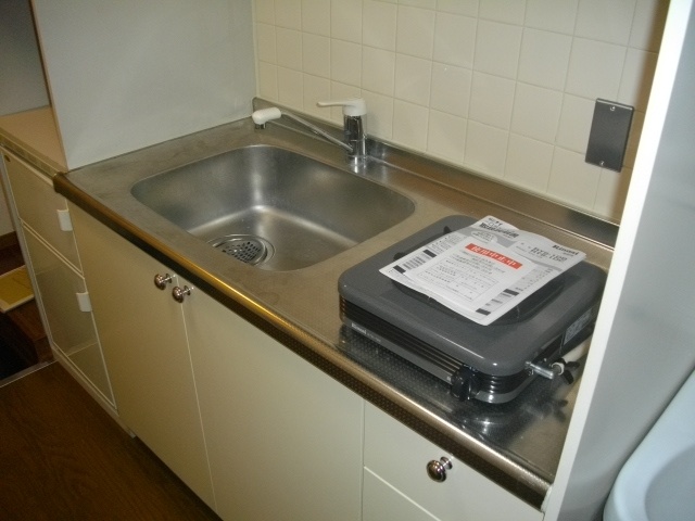 キッチン　一口ガスコンロ付きのキッチンです！