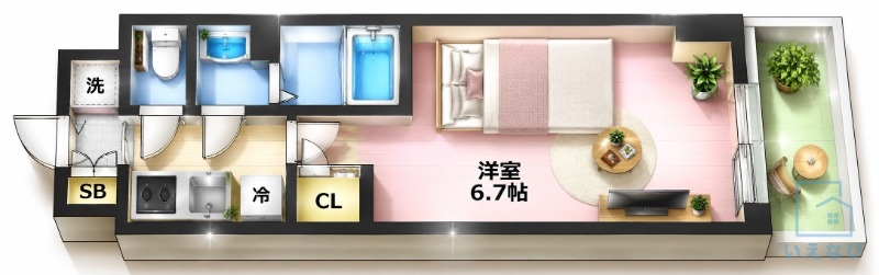 地下鉄千日前線 南巽駅 徒歩8分 10階建 築1年の間取り写真