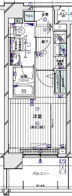 ＪＲ南武線 尻手駅 徒歩3分 9階建 築12年の間取り写真