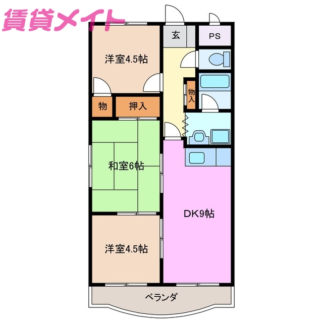大木マンションA棟の間取り写真