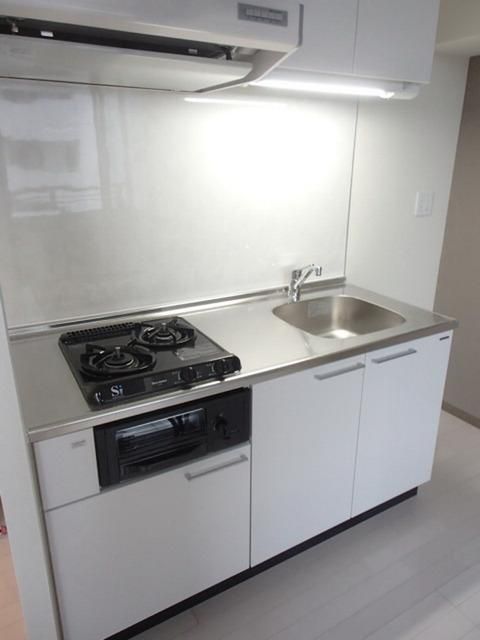キッチン　ガスコンロ2口　システムキッチン