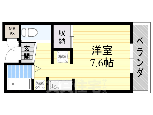 ＪＲ東海道本線 茨木駅 徒歩3分 3階建 築33年の間取り写真