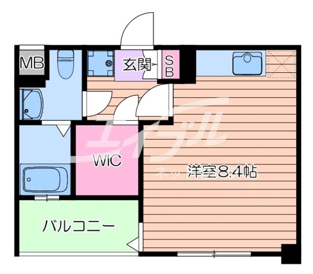 阪急千里線 関大前駅 徒歩5分 6階建 築20年の間取り写真