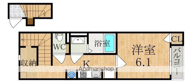 近鉄天理線 前栽駅 徒歩18分 2階建 築7年の間取り写真
