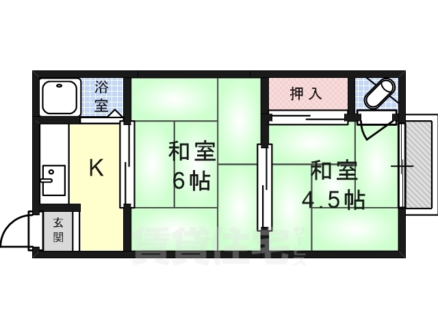 茨木市東太田のアパートの間取り