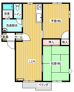 ファミール川島Ｂの間取り