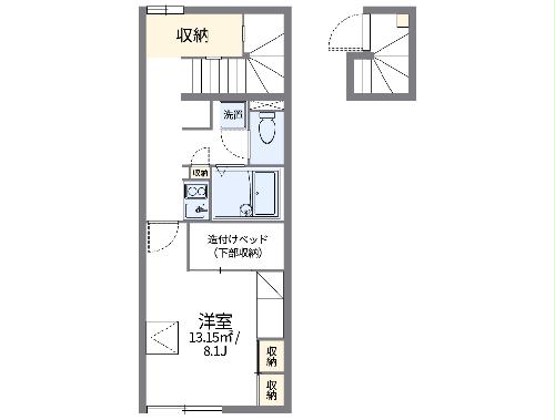 レオパレス金ヶ作の間取り