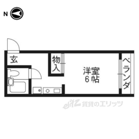 宇治市広野町のアパートの間取り