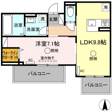 ルピナスシーサイド　E棟の間取り