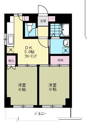 川崎市多摩区宿河原のマンションの間取り