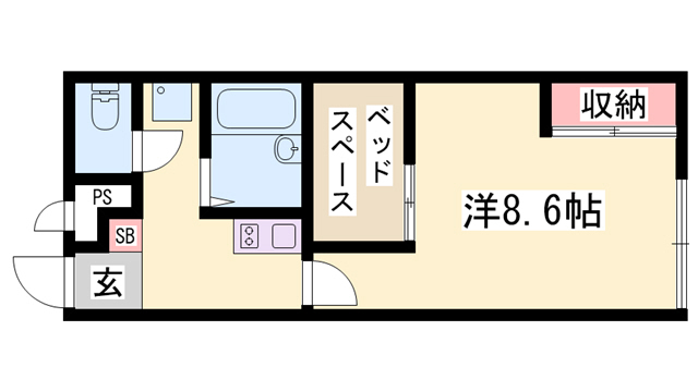 レオパレス赤穂２の間取り