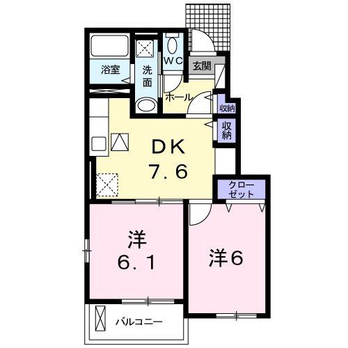 綾歌郡綾川町小野のアパートの間取り