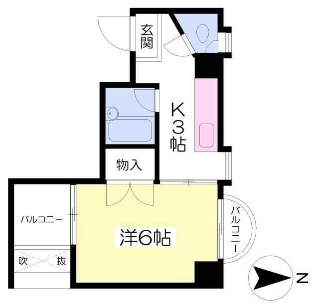 松山市清水町のマンションの間取り