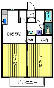 サンライフ東新田A棟の間取り