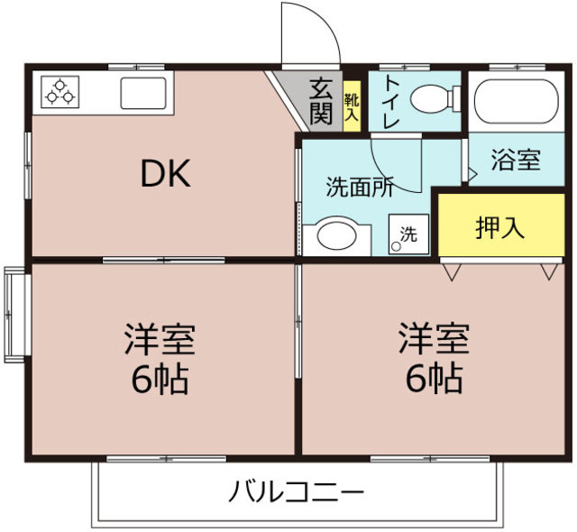 八街市砂のアパートの間取り