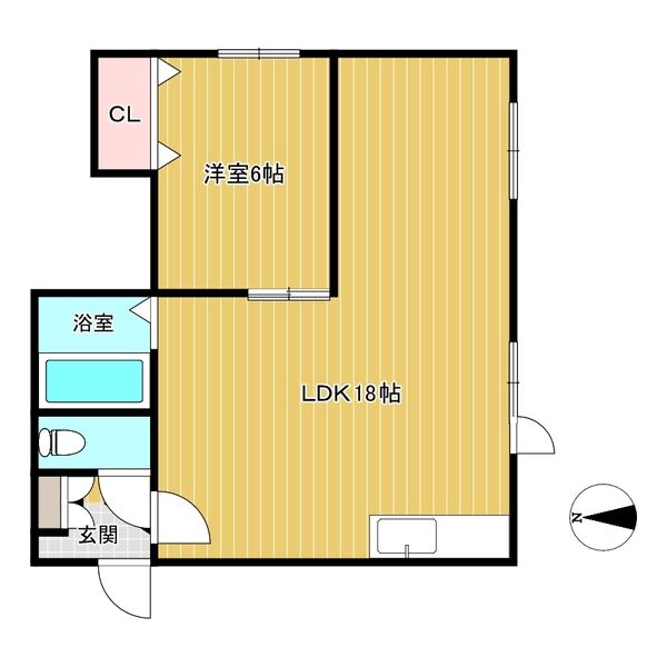 苫小牧市字錦岡のアパートの間取り