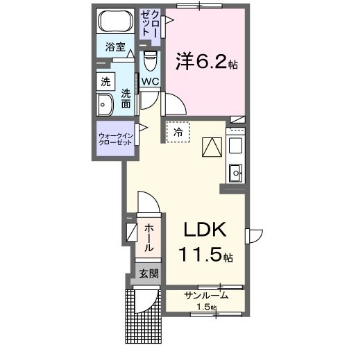 杵島郡白石町大字遠江のアパートの間取り