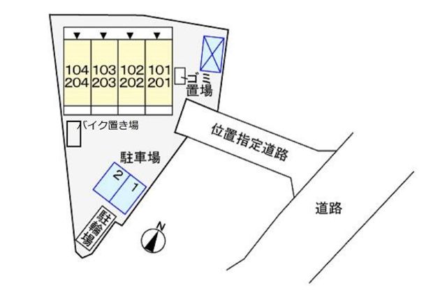 【シャトル南平の駐車場】