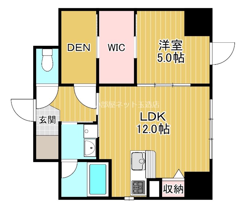 大阪市天王寺区上汐のマンションの間取り