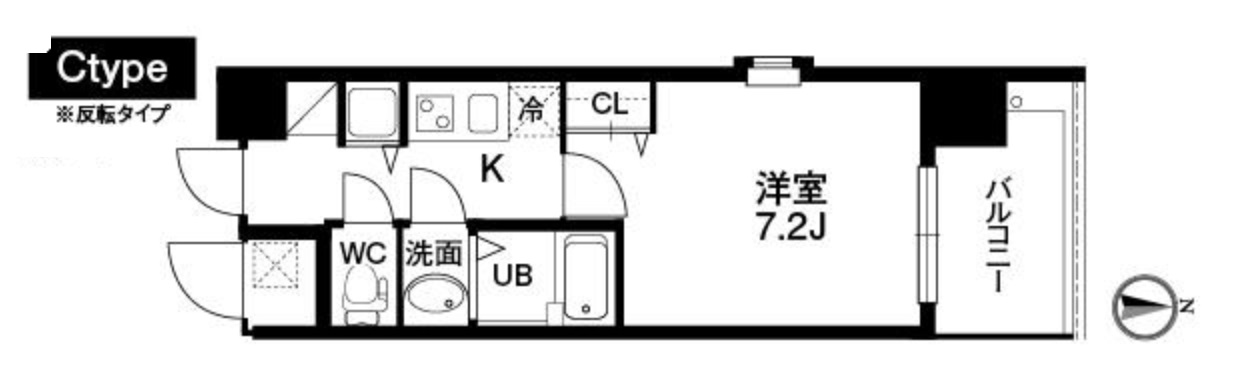 クラウンハイム北心斎橋フラワーコートの間取り