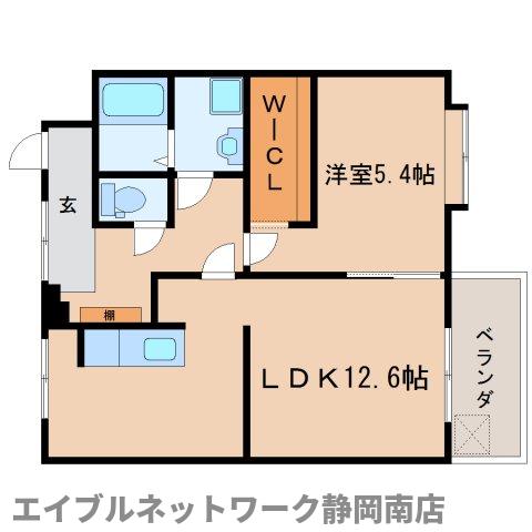 静岡市駿河区中原のマンションの間取り