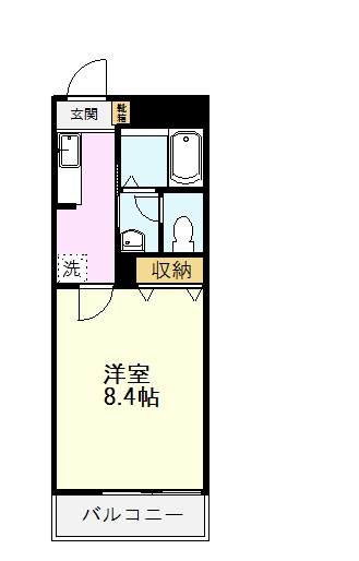 【府中市西府町のマンションの間取り】