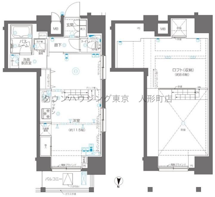 【墨田区江東橋のマンションの間取り】