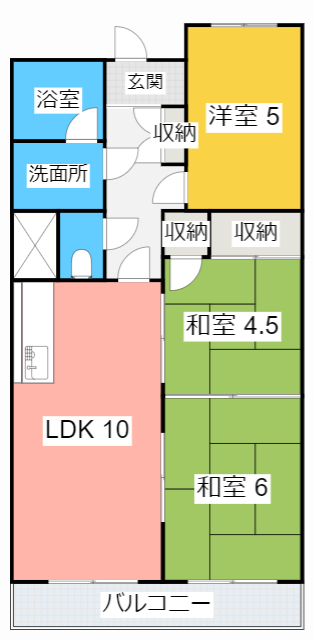 碧南市緑町のマンションの間取り