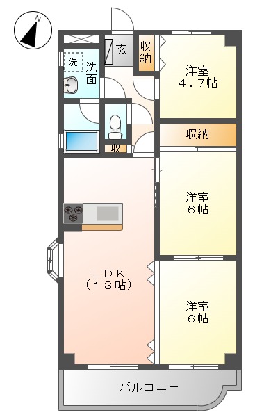 第２小林保ビルの間取り