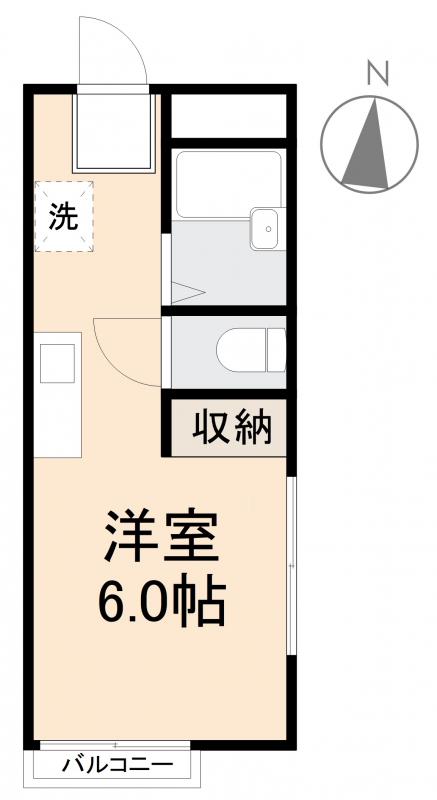 高松市浜ノ町のアパートの間取り