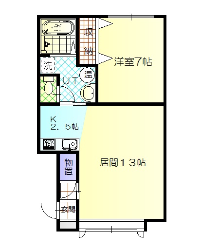 旭川市北門町のアパートの間取り