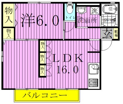 【コンフォートBの間取り】