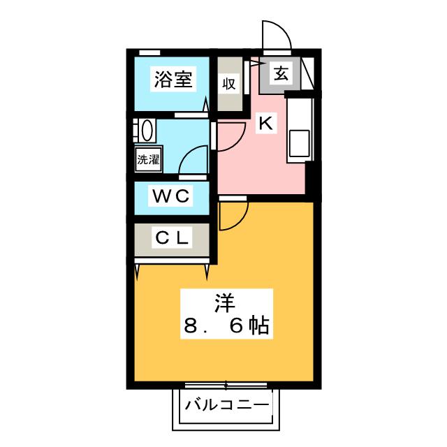 ＡＤＶＡＮ　ｐｎｅｕ　Ａ棟の間取り