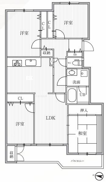 T’s garden横浜反町の間取り