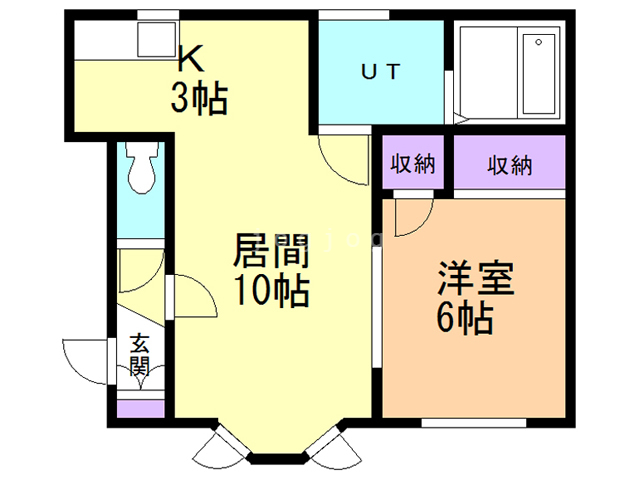 札幌市厚別区厚別西二条のアパートの間取り