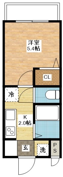 長崎市稲佐町のマンションの間取り