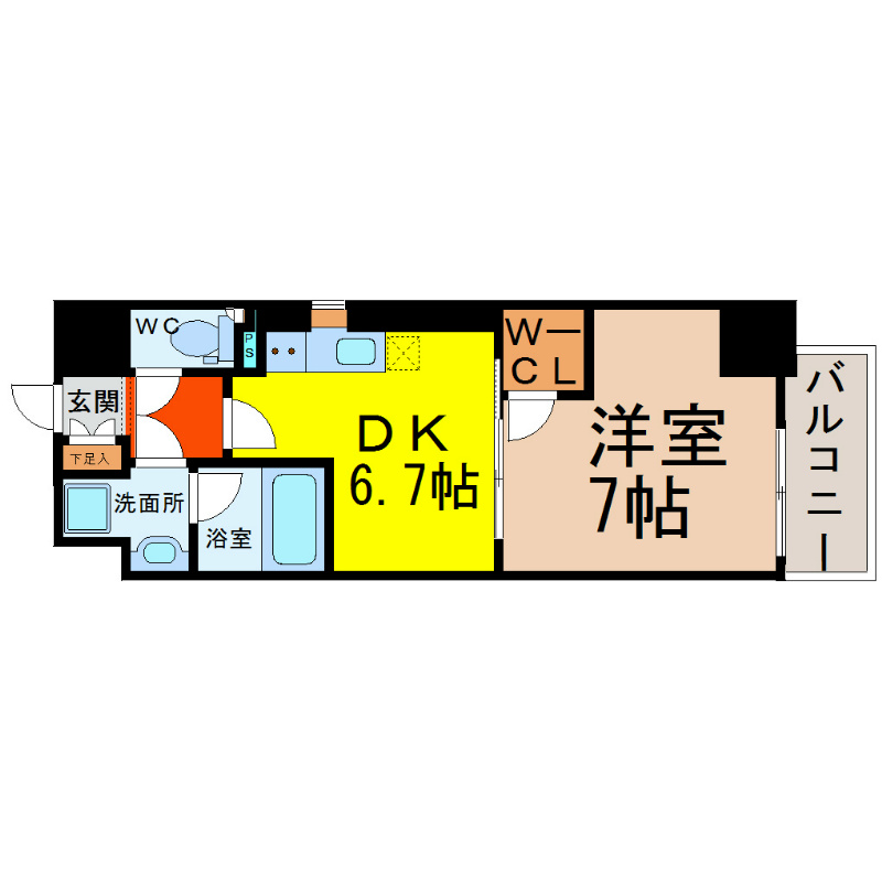 名古屋市北区大曽根のマンションの間取り