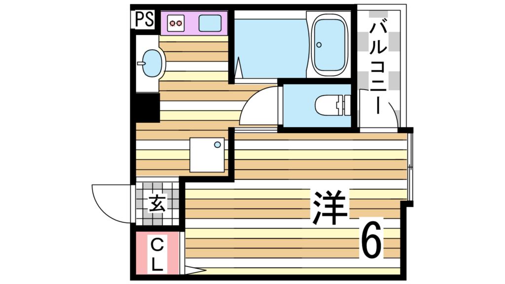 神戸市灘区六甲台町のマンションの間取り