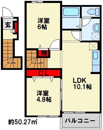 シャルマンヒルBの間取り