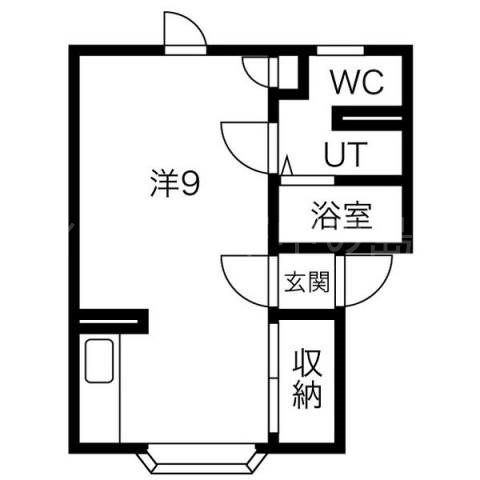 江別市文京台のアパートの間取り